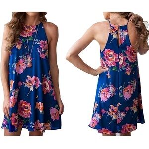 L tropical floral dress